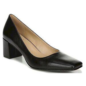 Naturalizer SZ 7.5 Karina Black Leather Block Heel Pump Career Old $ Timeless